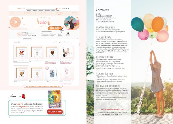 Herz Projekt Magazin Printausgabe kaufen – Geld & Fülle | Wie du Reichtum auf allen Ebenen erschaffst! – Bild 17