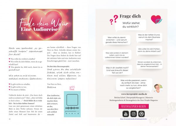 Herz Projekt Magazin Printausgabe kaufen – Geld & Fülle | Wie du Reichtum auf allen Ebenen erschaffst! – Bild 8