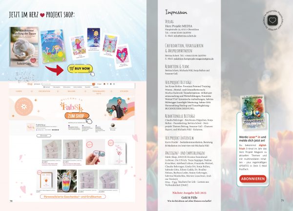 Herz Projekt Magazin Printausgabe kaufen – Zauberhafte Verbundenheit | Spiritualität, Bewusstsein & Inspiration – Bild 18