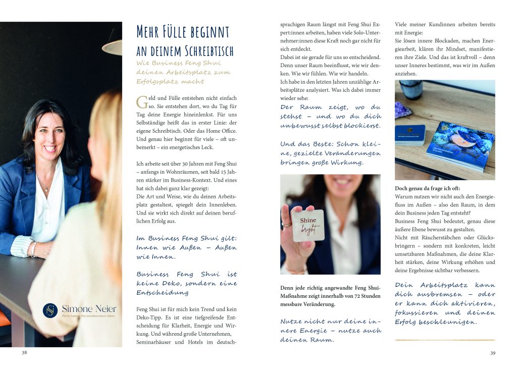 Business Feng Shui: Mehr Fülle & Erfolg am Arbeitsplatz | Simone Neier